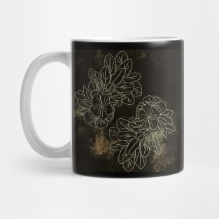 Golden sparkly flower Mug